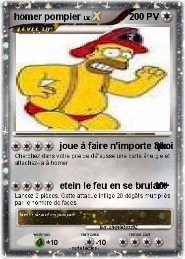 Pokemon homer pompier