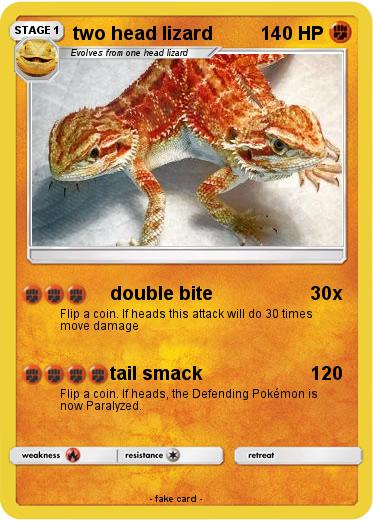 Pokemon two head lizard