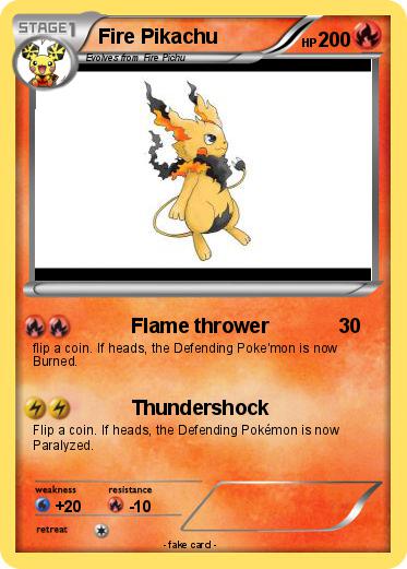 Pokemon Fire Pikachu