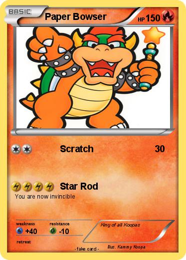 Pokemon Paper Bowser