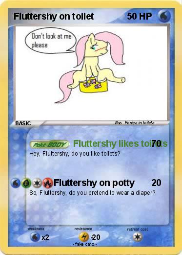 Pokemon Fluttershy on toilet