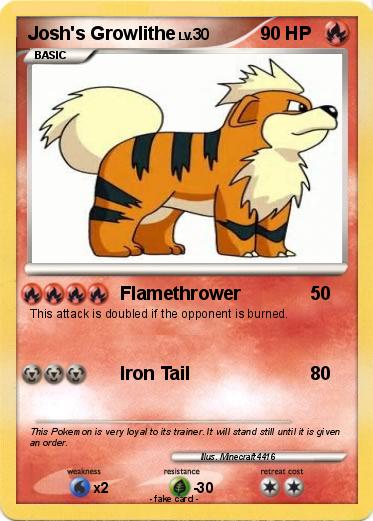 Pokemon Josh's Growlithe
