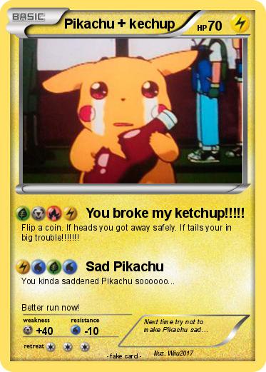 Pokemon Pikachu + kechup