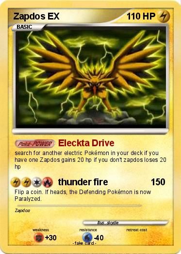 Pokemon Zapdos EX