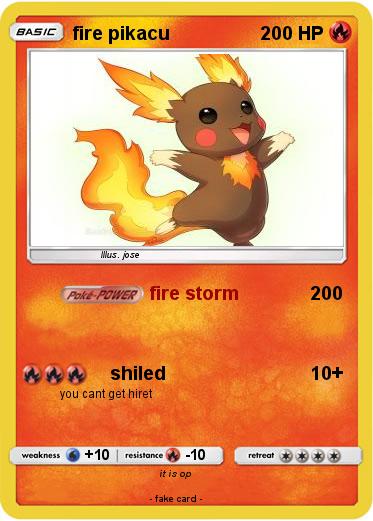 Pokemon fire pikacu
