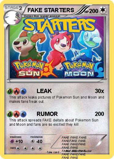 Pokemon FAKE STARTERS