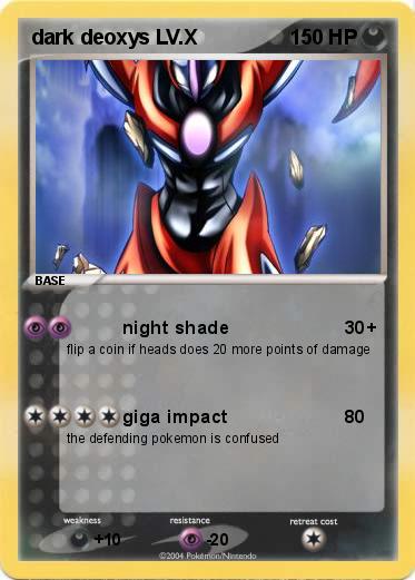 Pokemon dark deoxys LV.X