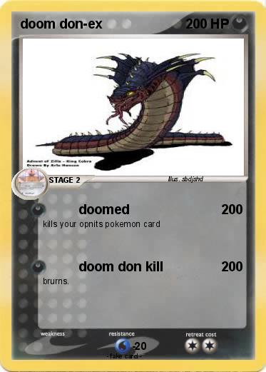 Pokémon Doom Don Ex Doomed My Pokemon Card
