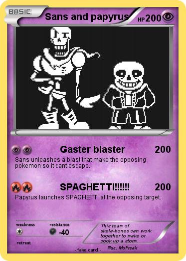 Pokemon Sans and papyrus