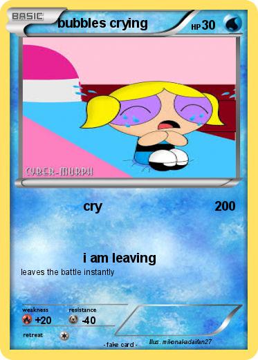 Pokemon bubbles crying
