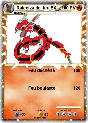 Pokemon Raicoiza de  feu EX