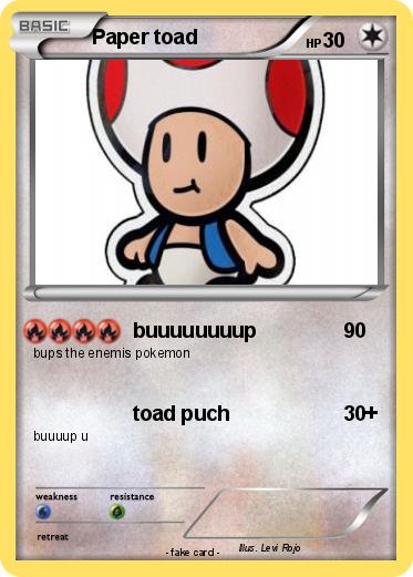 Pokemon Paper toad