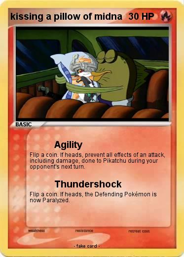 Pokemon kissing a pillow of midna