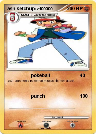 Pokemon ash ketchup
