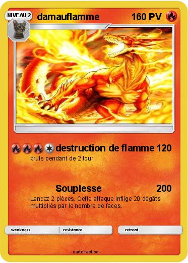 Pokemon damauflamme