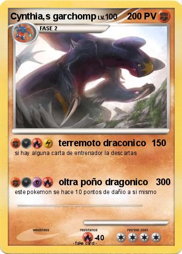 Pokemon Cynthia,s garchomp