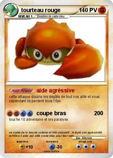 Pokemon tourteau rouge