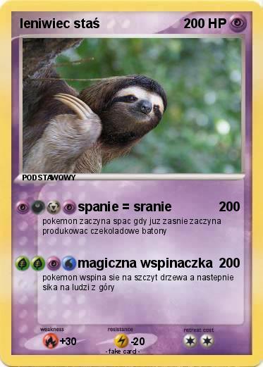 Pokemon leniwiec staś
