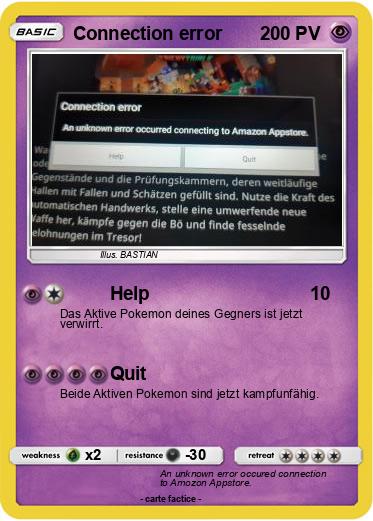 Pokemon Connection error