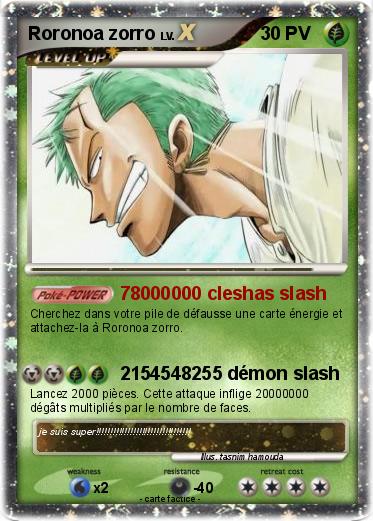 Pokemon Roronoa zorro