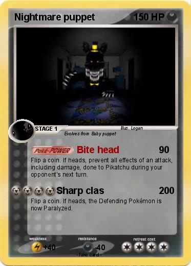 Pokemon Nightmare puppet