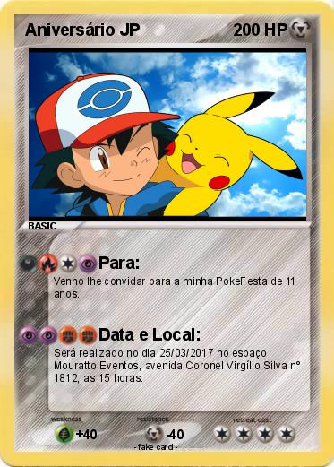 Pokemon Aniversário JP