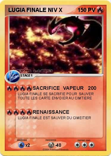 Pokemon LUGIA FINALE NIV X