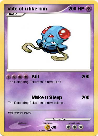 Pokemon Vote of u like him