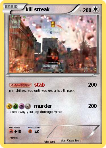 Pokemon kill streak
