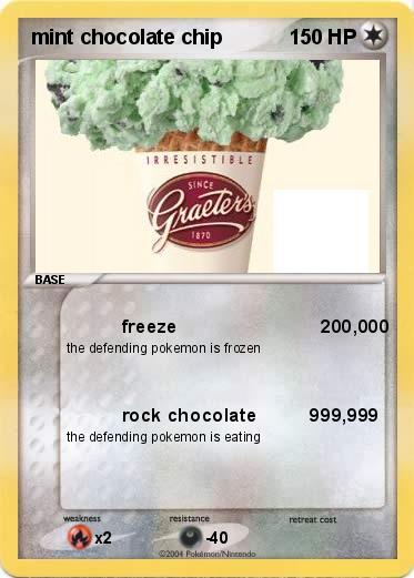 Pokemon mint chocolate chip 