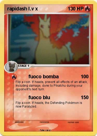 Pokemon rapidash l.v x