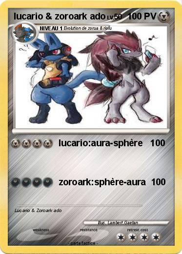 Pokemon lucario & zoroark ado