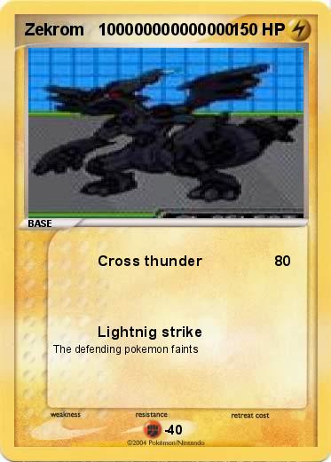 Pokemon Zekrom   100000000000000