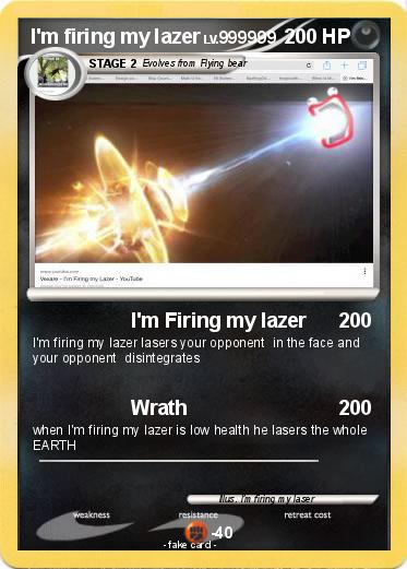 Pokemon I'm firing my lazer