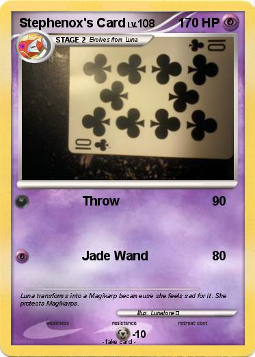 Pokemon Stephenox's Card