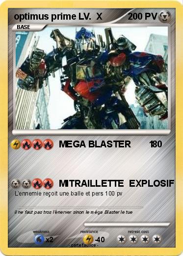 Pokemon optimus prime LV.  X