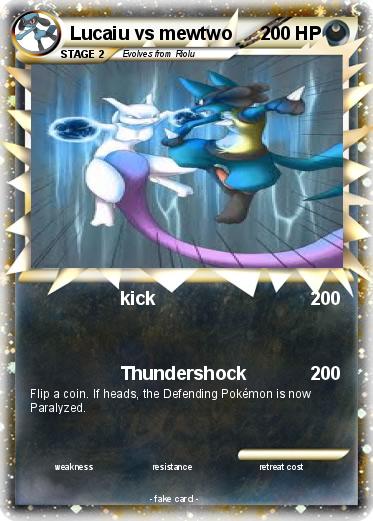 Pokemon Lucaiu vs mewtwo