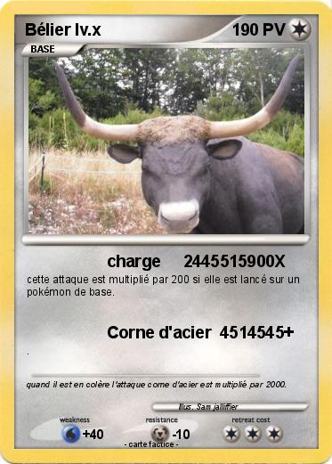 Pokemon Bélier lv.x