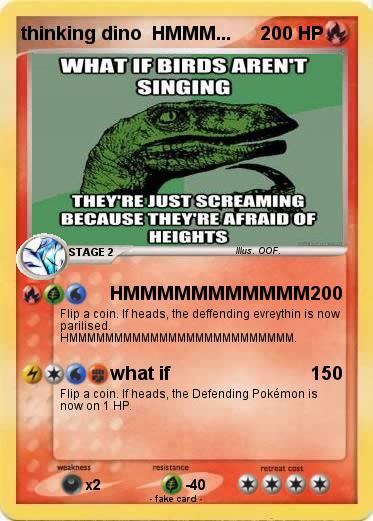 Pokemon thinking dino  HMMM...