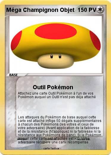 Pokemon Méga Champignon Objet
