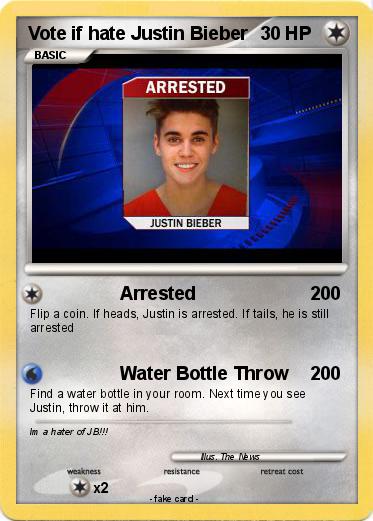 Pokemon Vote if hate Justin Bieber