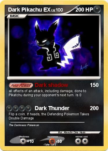 Pokemon Dark Pikachu EX