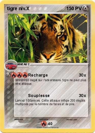 Pokemon tigre niv.X
