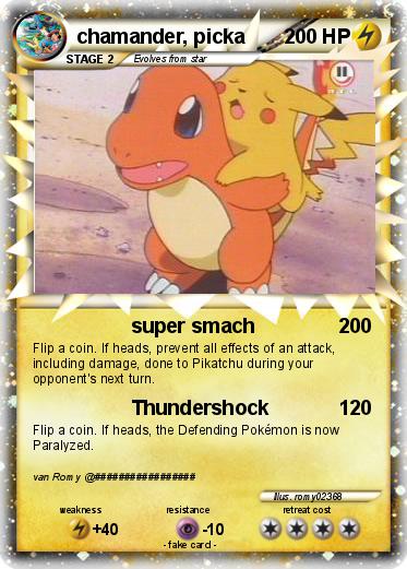 Pokemon chamander, picka