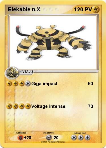 Pokemon Elekable n.X