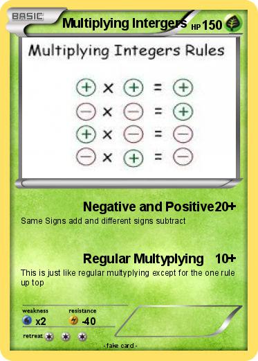 Pokemon Multiplying Intergers