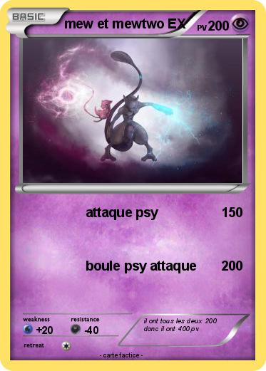 Pokemon mew et mewtwo EX