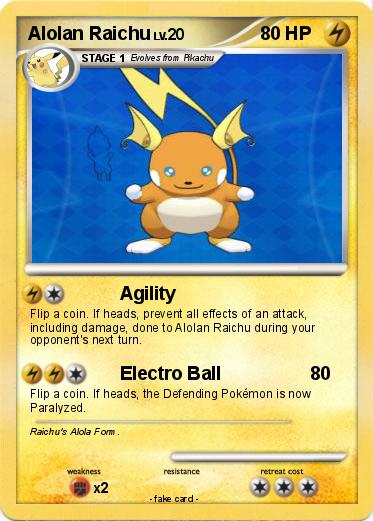 Pokemon Alolan Raichu