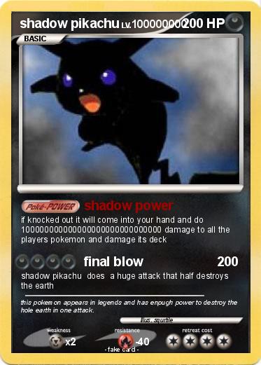 Pokemon shadow pikachu
