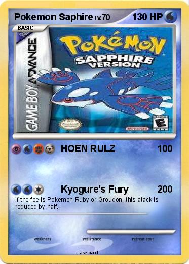 Pokemon Pokemon Saphire